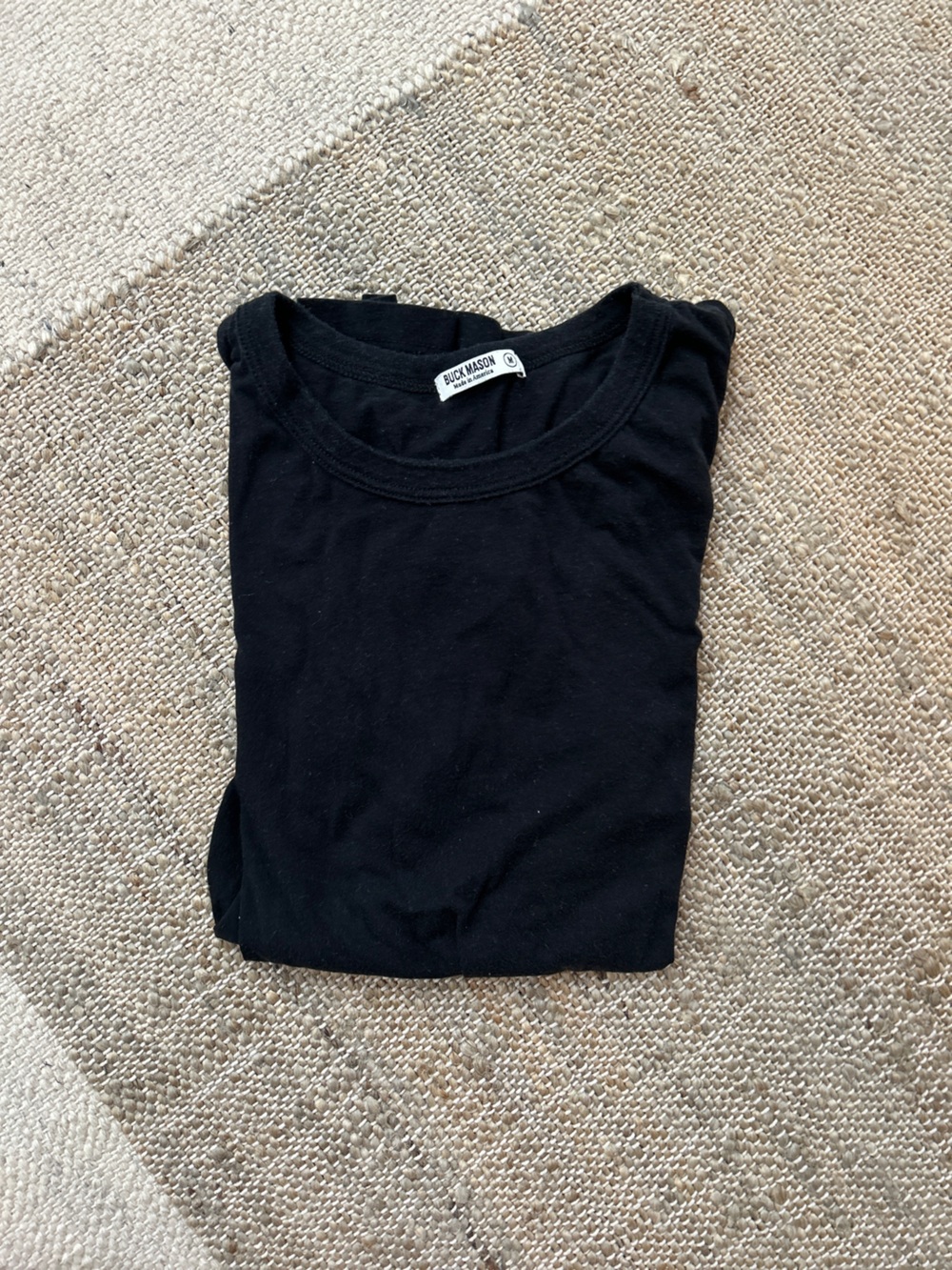 Buck Mason Black Cotton Crew Tee